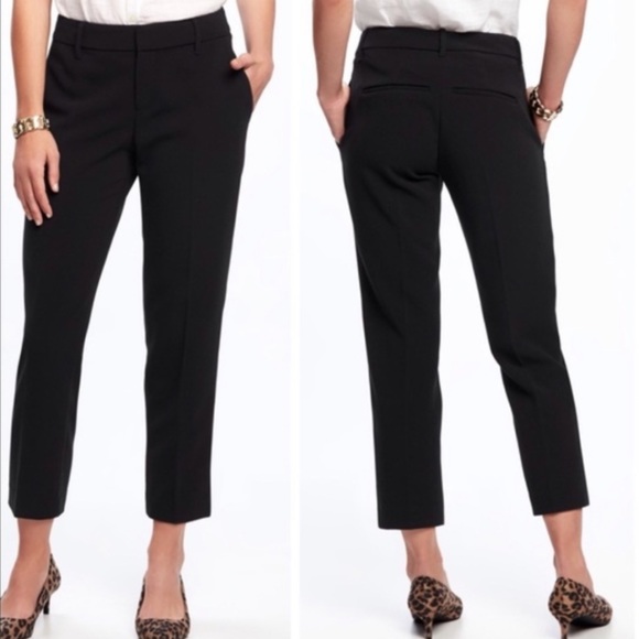 GAP Pants - Old Lady Mid-rise black cropped pants